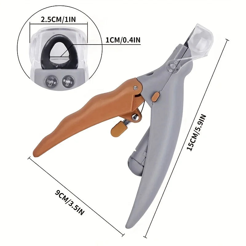 LED Light Pet Nail Clipper with Magnifying Glass – Safe Nail Trimmer Tool for Dogs & Cats, Professional Grooming Supplies